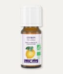 Flacon 10 ml d'huile essentielle de citron. Certifiée label AB, Agriculture Biologique.