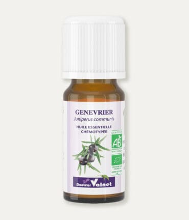 Flacon 10 ml d'huile essentielle de genévrier. Certifiée label AB, Agriculture Biologique.