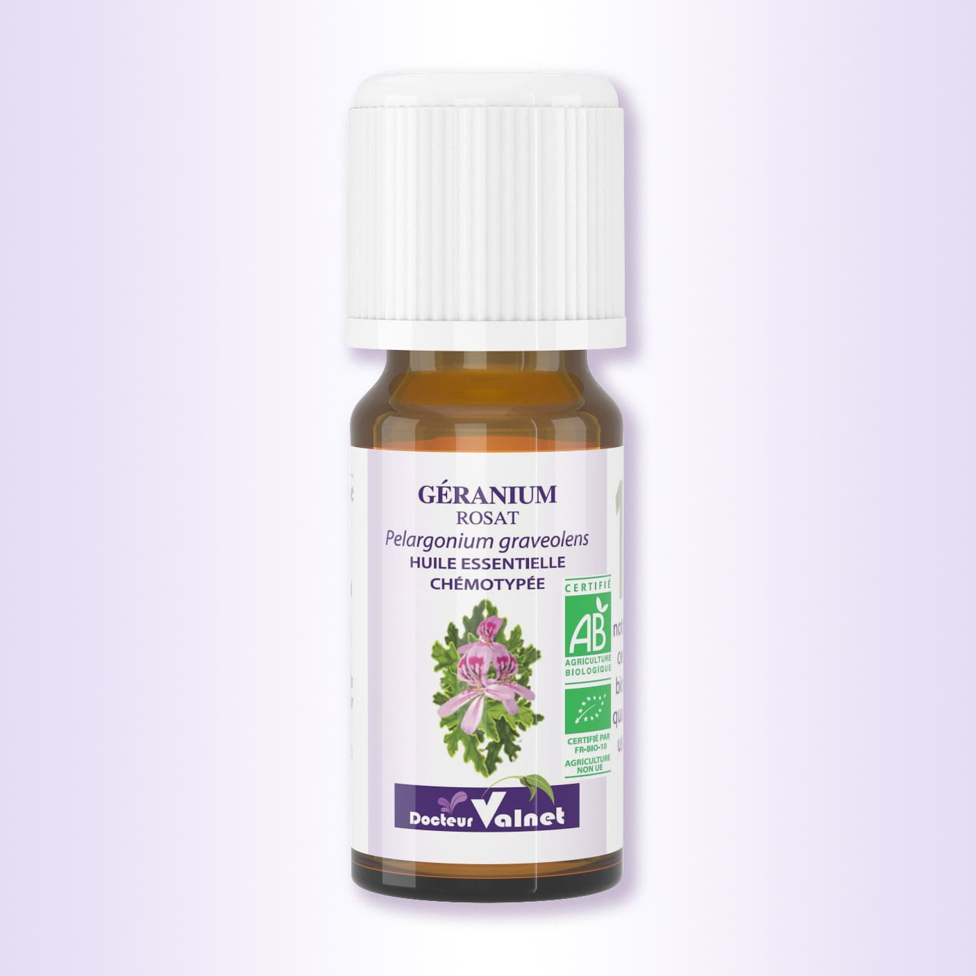 Huiles essentielles 100% BIO Géranium rosat (10 ml) - Docteur Valnet