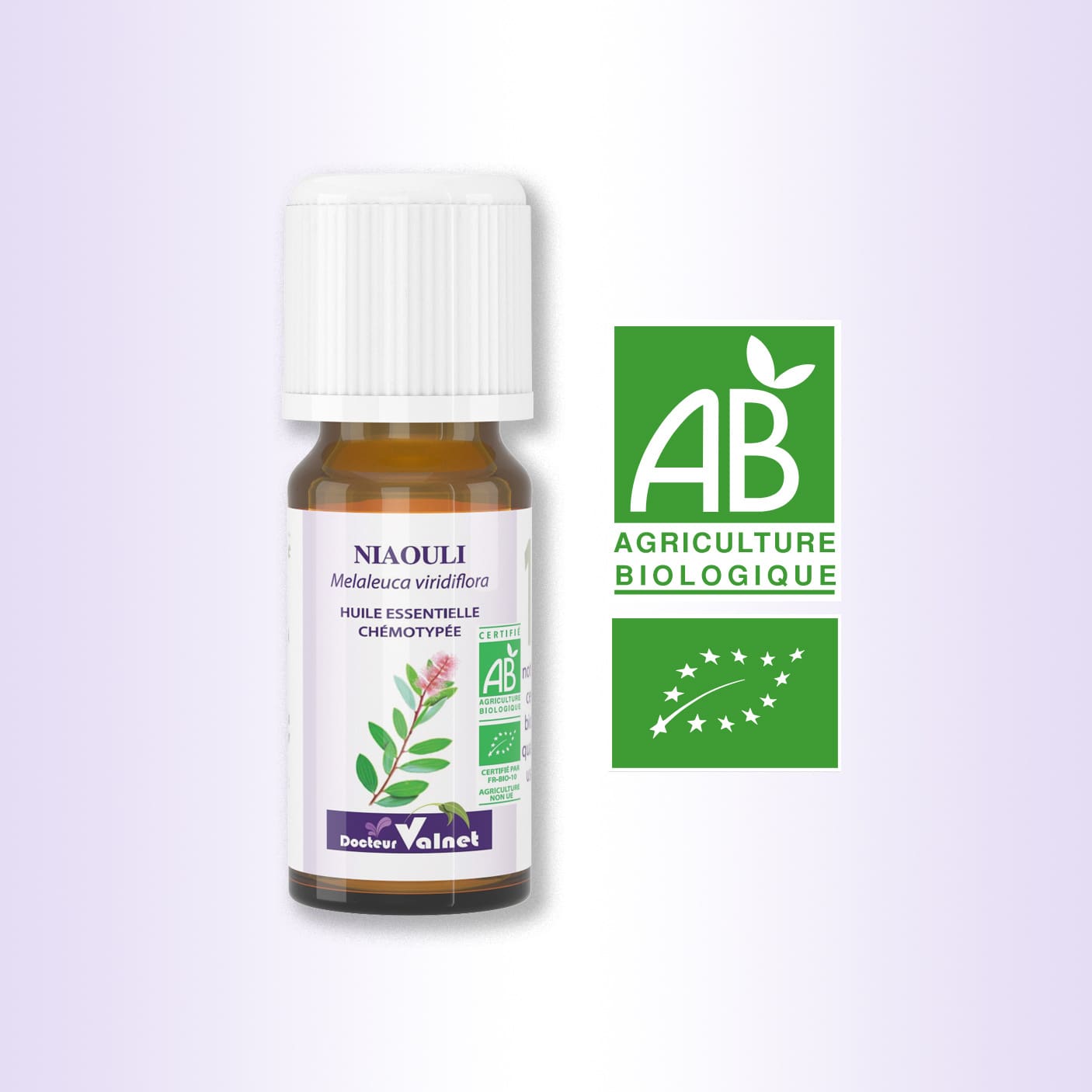 Niaouli bio, huile essentielle 100% pure et naturelle, flacon de 10 ml