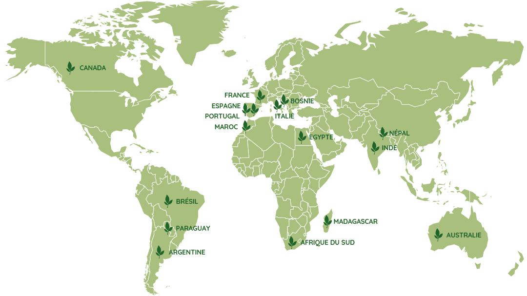 Carte producteurs d'huiles essentielles Dr Valnet 100% BIO Agriculture Biologique, Label AB