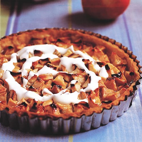 Tarte aux pomme à base d'huile essentielle de cannelle et d'orange douce